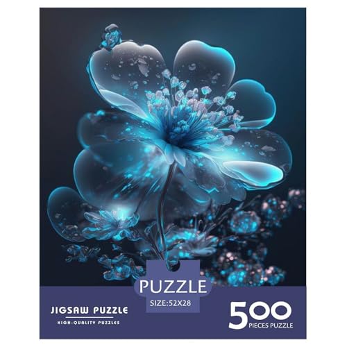 Art Flowers Puzzle 500 Teile für Erwachsene und Teenager ab 12 Jahren, 500 Teile (52 x 38 cm) von WXMMoney