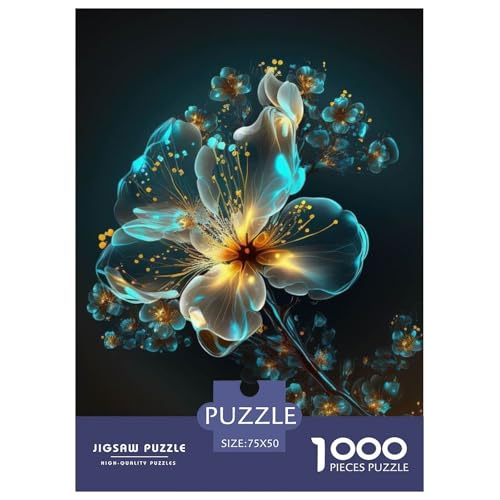 Art Flowers Puzzle für Erwachsene, 1000-teiliges Puzzle für Teenager ab 12 Jahren, 1000 Teile (75 x 50 cm) von WXMMoney