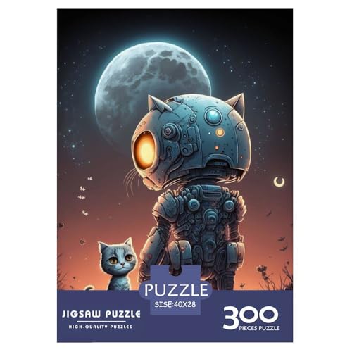 Art Mechanical Cat-Puzzles für Erwachsene, 300 Teile, Holzpuzzles für Teenager, Geschenke, Lernspiel für Erwachsene Teenager, 300 Stück (40 x 28 cm) von WXMMoney