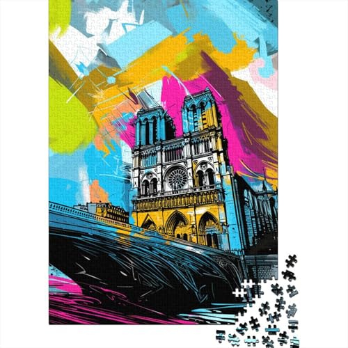 Art Notre Dame De Paris Puzzle 300 Teile Puzzle für Kinder Denkspiel Puzzle Spielzeug für Kinder 300 Teile (40x28cm) von WXMMoney