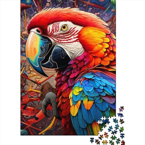 Art Parrot Animal Puzzle 1000 Teile,Puzzle Für Erwachsene, Impossible Puzzle, Geschicklichkeitsspiel Für Die Ganze Familie,Puzzle Farbenfrohes,Puzzle-Geschenk,Raumdekoration Puzzel 1000pcs (75x50cm) von WXMMoney