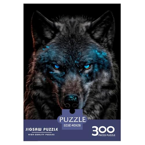 Art Wolf-Puzzle für Erwachsene, 300 Teile, Puzzle für Erwachsene und Teenager, Erwachsene, ab 14 Jahren, 300 Teile (40 x 28 cm) von WXMMoney