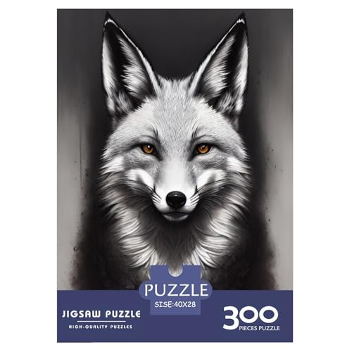 Artistic Fox Puzzle 300 Teile, Puzzle für Erwachsene, Puzzles aus Holz, nachhaltiges Puzzle für Erwachsene | Spiele 300 Teile (40 x 28 cm) von WXMMoney