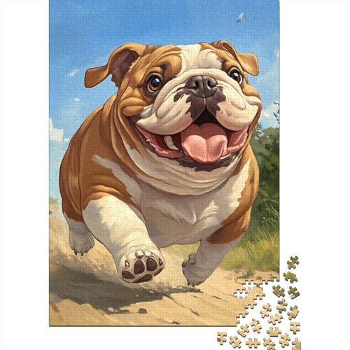 Bulldog 1000-teiliges Puzzle für Kinder, Jugendliche und Puzzles, 1000-teilige Familienspiele, Puzzle-Herausforderungsspielzeug, 1000 Teile (75 x 50 cm) von WXMMoney