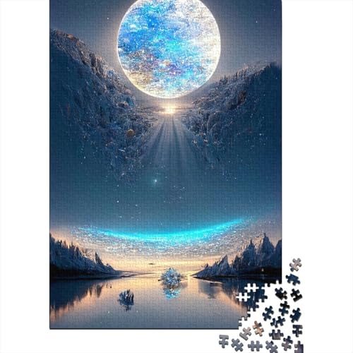 Buntes Fantasie-Puzzle mit kosmischem schwarzem Loch, 300 Teile, für Kinder, kreatives rechteckiges Puzzle, Puzzlespiel, Denksportaufgabe, Spielzeug, 300 Teile (40 x 28 cm) von WXMMoney