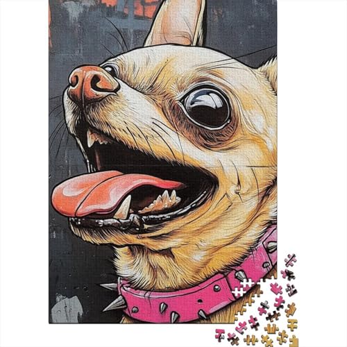 Chihuahua-Puzzle, 300 Teile, für Kinder, Jugendliche und Puzzles, 300 Teile, Familienspiele, Puzzle-Herausforderungsspielzeug, 300 Teile (40 x 28 cm) von WXMMoney