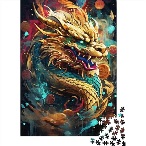 Chinesischer Drache, Puzzle 1000 Teile für Kinder, Puzzle für Kinder, 1000-teiliges Puzzle, Lernspiele, 1000 Teile (75 x 50 cm) von WXMMoney