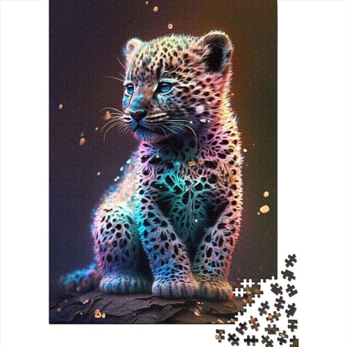 Cute Universe Baby Leopard Puzzlespiel 1000 Teile, Puzzle Erwachsene 1000 Teile, Impossible Puzzle Geschicklichkeitsspiel Für Die Ganze Familie, Puzzle Erwachsene 1000 Teile Puzzel 1000pcs (75x50cm) von WXMMoney