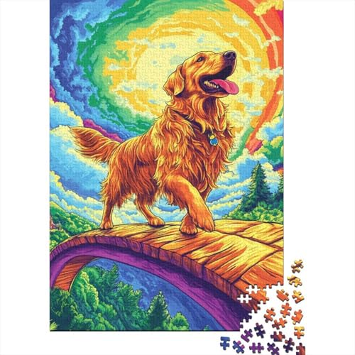 Das Labrador Retriever-Puzzle, 1000 Holzpuzzles, Kinder, Puzzle, Familienspiel, Spielzeug, 1000 Teile (75 x 50 cm) von WXMMoney