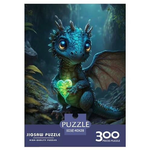 Drachenpuzzle für Kleinkinder, 300-teiliges Puzzle für Erwachsene, Puzzles aus Holz, nachhaltiges Puzzle für Erwachsene | Spiele 300 Teile (40 x 28 cm) von WXMMoney