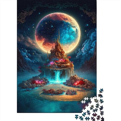 Fantasy-Schloss-Puzzle, 300 Teile, Puzzle für Kinder, Denkspiel, Puzzlespielzeug für Kinder, 300 Teile (40 x 28 cm) von WXMMoney