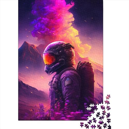 Farbenfrohes Astronauten-Weltraum-Puzzle, 500 Teile, Puzzle für Erwachsene, Puzzles für Erwachsene, nachhaltiges Puzzle für Erwachsene | Spiele 500 Teile (52 x 38 cm) von WXMMoney