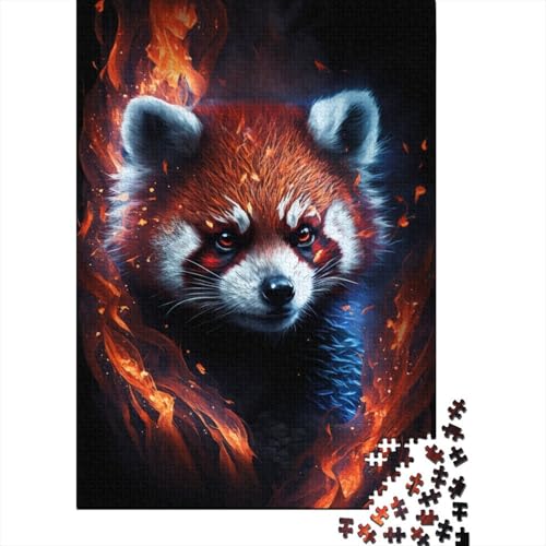 Feuertier-Puzzle mit rotem Panda, 500 Teile, Puzzle für Kinder, Denkspiel, Puzzle-Spielzeug für Kinder, 500 Teile (52 x 38 cm) von WXMMoney