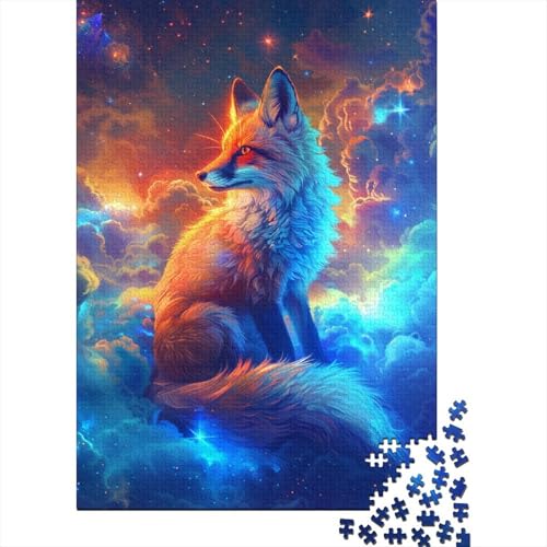 Fuchs in den Wolken Puzzle 1000 Teile Puzzle für Kinder Denkspiel Puzzle Spielzeug für Kinder 1000 Teile (75x50cm) von WXMMoney