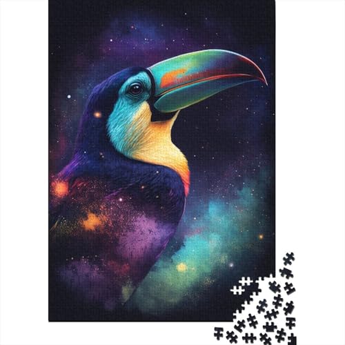 Galactic Dream Toucan 500-teiliges Puzzle für Kinder, kreatives rechteckiges Puzzle, Gehirntraining, Herausforderungsspiel, Geschenk, 500 Stück (52 x 38 cm) von WXMMoney