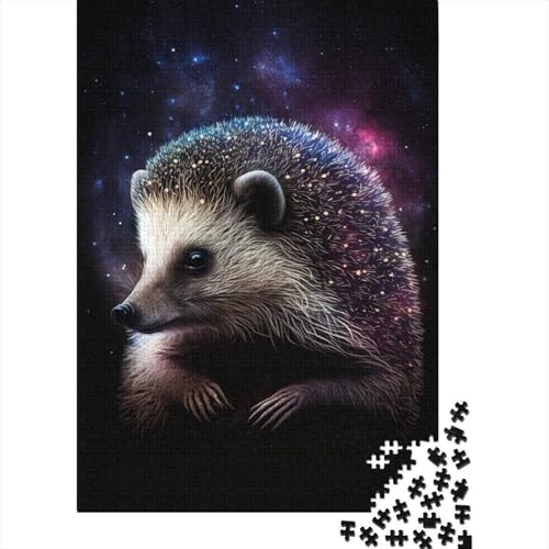 Galaxy Animal Igel Puzzle für Kinder 1000-teiliges Puzzle für Teenager Kreatives Puzzle Familien-Herausforderungsspiel Spielzeug 1000 Teile (75x50cm) von WXMMoney