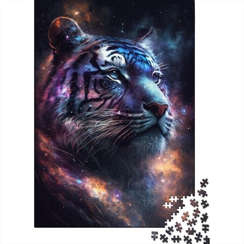 Galaxy Animal Tiger Puzzle 500 Teile Puzzle für Kinder, Denkspiel, Puzzlespielzeug für Kinder, 500 Teile (52 x 38 cm) von WXMMoney