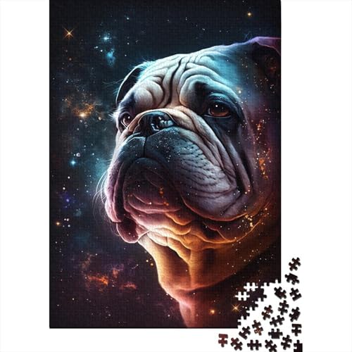 Galaxy Colour Bulldog Puzzle 500 Teile Puzzle für Kinder, Denkspiel, Puzzlespielzeug für Kinder, 500 Stück (52 x 38 cm) von WXMMoney