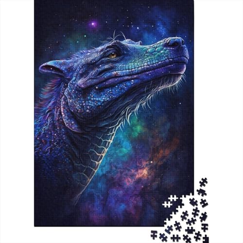 Galaxy Crocodile Holzpuzzle für Kinder 1000 Teile Spielzeug Familienpuzzle Spiele Geburtstagsgeschenke Puzzle Lernspielzeug für Jungen und Mädchen 1000 Teile (75x50cm) von WXMMoney