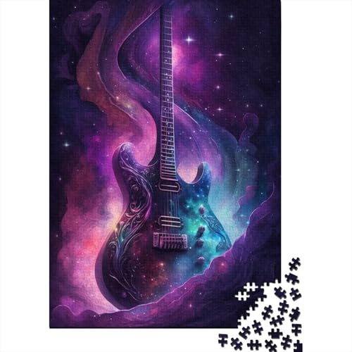 Galaxy Guitar 1000-teiliges Puzzle für Kinder, kreatives rechteckiges Puzzle, Puzzlespiel, Denksportaufgabe, Spielzeug, 1000 Teile (75 x 50 cm) von WXMMoney