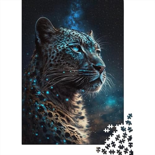 Galaxy Leopard Puzzle für Erwachsene, 1000 Teile, klassisches Puzzle, Wandkunst, einzigartiges Spielzeug, Geschenk, 1000 Teile (75 x 50 cm) von WXMMoney