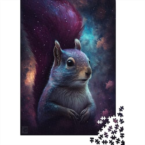 Galaxy Squirrel Puzzle 1000 Teile Puzzle für Kinder, Denkspiel, Puzzlespielzeug für Kinder, 1000 Teile (75 x 50 cm) von WXMMoney