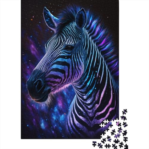 Galaxy Zebra Puzzle 300 Teile Puzzle für Kinder, Denkspiel, Puzzlespielzeug für Kinder, 300 Teile (40 x 28 cm) von WXMMoney