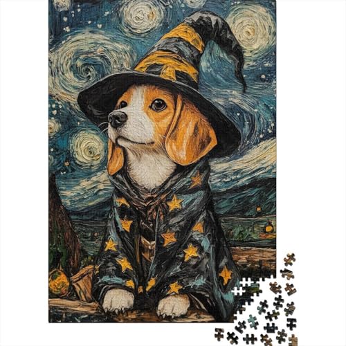 Holzpuzzle 1000 Teile Beagle-Hunde Holzpuzzle Lernpuzzle Spielzeug für Jungen und Mädchen Weihnachts- und Geburtstagsgeschenk (75x50cm) von WXMMoney