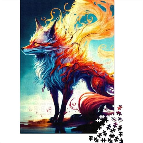 Holzpuzzle für Erwachsene 1000 Teile Fantasy Fox2 Puzzle Freizeit Kreative Spiele Spielzeug Puzzles 1000 Teile (75x50cm) von WXMMoney