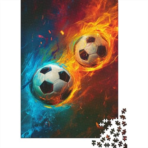 Holzpuzzle für Kinder, 300 Teile, Fußball-Sportpuzzle für Kinder, anspruchsvolles Spiel, Denksportaufgaben, 300 Teile (40 x 28 cm) von WXMMoney