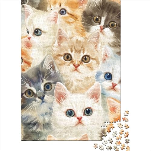 Katzenpuzzle, 1000 Teile, für Erwachsene, Puzzle, Puzzle für Erwachsene, Denksport-Puzzle, 1000 Teile (75 x 50 cm) von WXMMoney