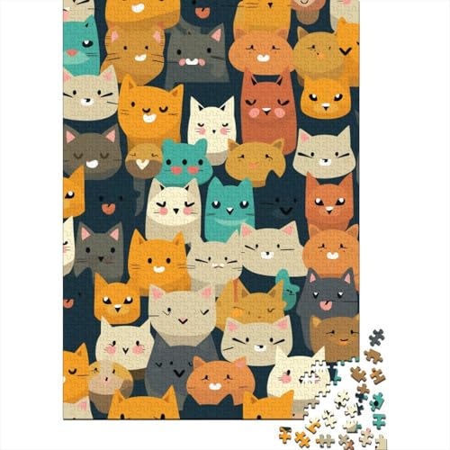 Katzenpuzzle für Erwachsene, 1000 Teile, Puzzle für Erwachsene, Familienpuzzlespiel, 1000 Teile (75 x 50 cm) von WXMMoney