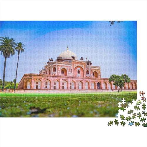 Kreative rechteckige Puzzles für Erwachsene, 500 Teile, indische Schönheit, Holzpuzzle, praktisches Spiel, Familiendekoration, 500 Stück (52 x 38 cm) von WXMMoney