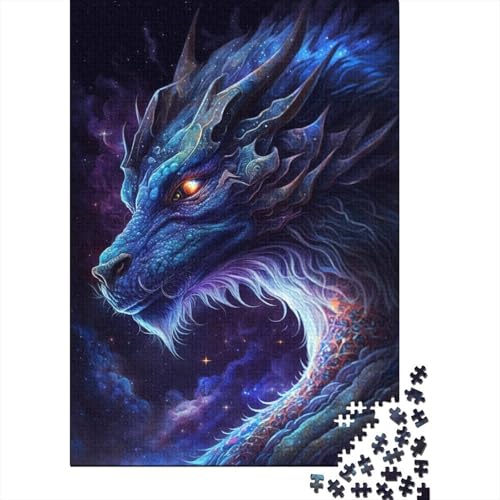 Kreative rechteckige Puzzles für Kinder, 500 Teile, Galaxy Art, chinesische Drachen-Puzzles, praktisches Spiel, Familiendekoration, 500 Teile (52 x 38 cm) von WXMMoney