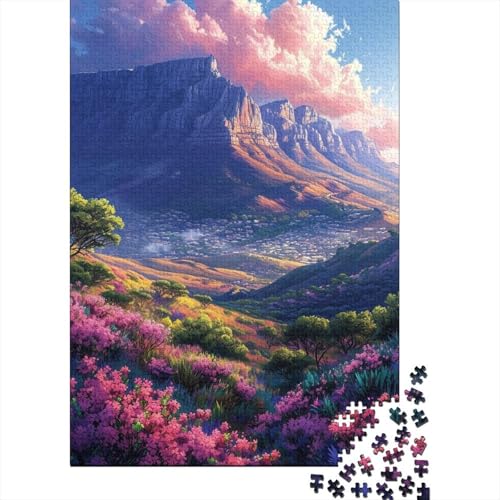 Kreatives rechteckiges Puzzle für Kinder, 300-teiliges buntes Bergpuzzle, praktisches Spiel, Familiendekoration, 300 Stück (40 x 28 cm) von WXMMoney