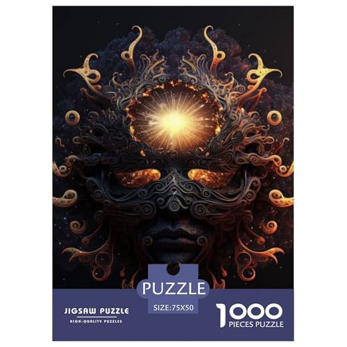 Künstlerische Masken Puzzle für Erwachsene und Jugendliche 1000 Teile Puzzle für Erwachsene Puzzles Heimdekoration Puzzle Spielzeug 1000 Teile (75x50cm) von WXMMoney