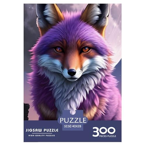 Künstlerisches Fuchs-Puzzle für Erwachsene und Jugendliche, 300 Teile, Puzzle für Erwachsene, Jugendliche ab 12 Jahren, 300 Teile (40 x 28 cm) von WXMMoney