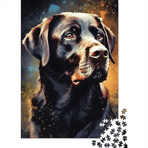 Labrador-Hunde-Puzzle 300 Teile, Erwachsenenpuzzle, kreative Holzpuzzlespiele, Lernspielzeug, Heimdekoration, 300 Teile (40 x 28 cm) von WXMMoney