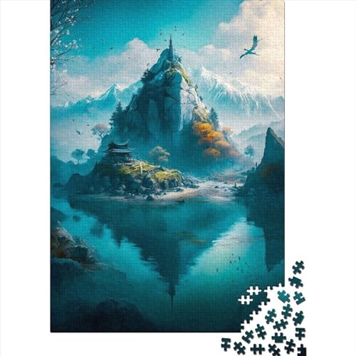 Lake_and_Mountains-Puzzle für Kinder, 1000-teiliges, anspruchsvolles Puzzle, Holzpuzzle, Puzzle, Familienspiele, 1000 Teile (75 x 50 cm) von WXMMoney