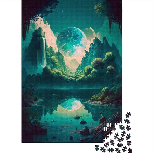 Lakes_and_Planet Puzzle 500 Teile, Puzzlespiel für Kinder und Holzpuzzle, Lernspielzeug, 500 Teile (52 x 38 cm) von WXMMoney