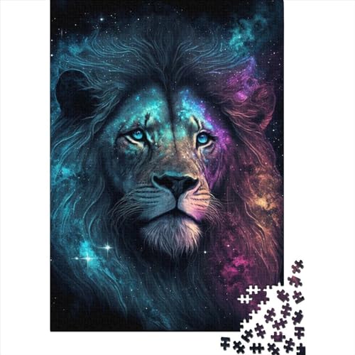 Lion Puzzle 1000 Teile,Puzzle Für Erwachsene, Impossible Puzzle,Puzzle Farbenfrohes Legespiel,Geschicklichkeitsspiel Für Die Ganze Familie Puzzel 1000pcs (75x50cm) von WXMMoney