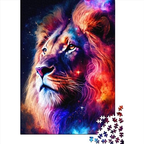 Löwe 15 Puzzle 500 Teile Erwachsenenpuzzle Kreative Holzpuzzlespiele Lernspielzeug Heimdekoration 500 Teile (52 x 38 cm) von WXMMoney