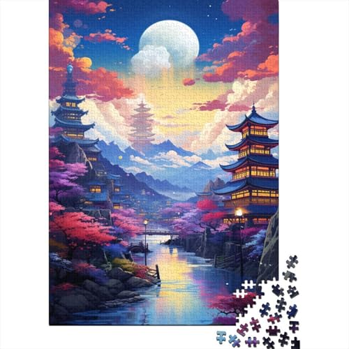 Neon Panda Kreatives 1000-teiliges Holzpuzzle für Kinder, anspruchsvolle Familienspiele, Spielzeug, 1000 Teile (75 x 50 cm) von WXMMoney