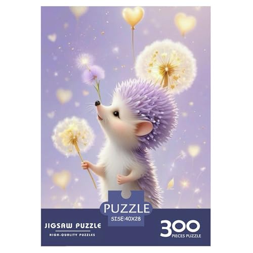 Niedliches Igel-Puzzle für Erwachsene und Jugendliche, 300 Teile, Puzzle für Erwachsene, Puzzles, Heimdekoration, Puzzle-Spielzeug, 300 Teile (40 x 28 cm) von WXMMoney