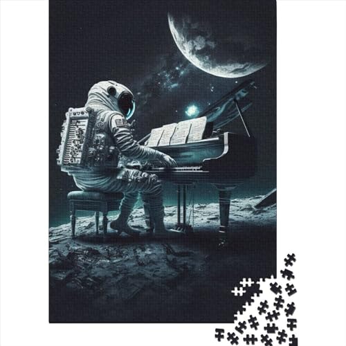 Piano In Space Puzzle 300 Teile, Holzpuzzle für Erwachsene, Puzzles für Erwachsene, Lernspiel, Herausforderungsspielzeug, 300 Teile (40 x 28 cm) von WXMMoney