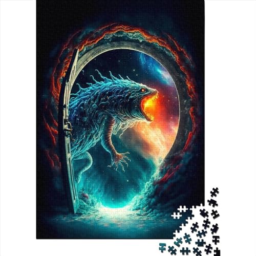 Portal-Monster-Puzzles 1000 Holzpuzzles Kinder Puzzle Familienspiel Spielzeug 1000 Teile (75 x 50 cm) von WXMMoney