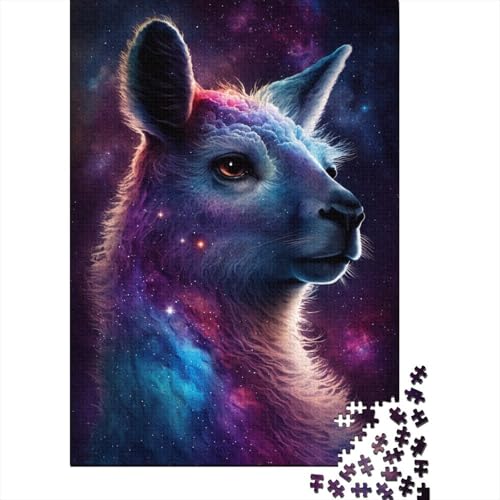 Puzzle 1000 Teile, Galaxie-Tier, Alpaka, kreatives rechteckiges Puzzle, tolles Puzzle für Kinder, 1000 Teile (75 x 50 cm) von WXMMoney