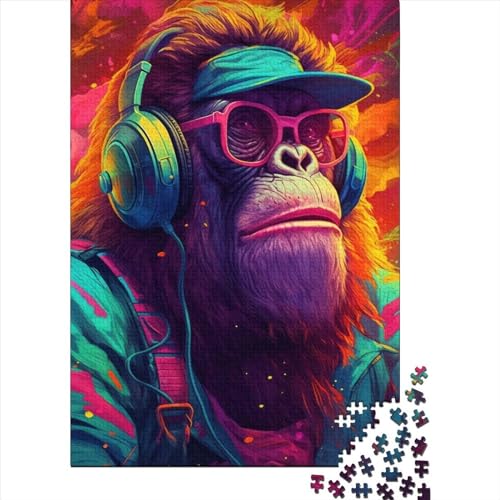 Puzzle 1000 Teile Puzzle für Erwachsene und Gorilla Hop85 Puzzle Intellektuelles Entspannungsspiel 1000 Teile (75x50cm) von WXMMoney