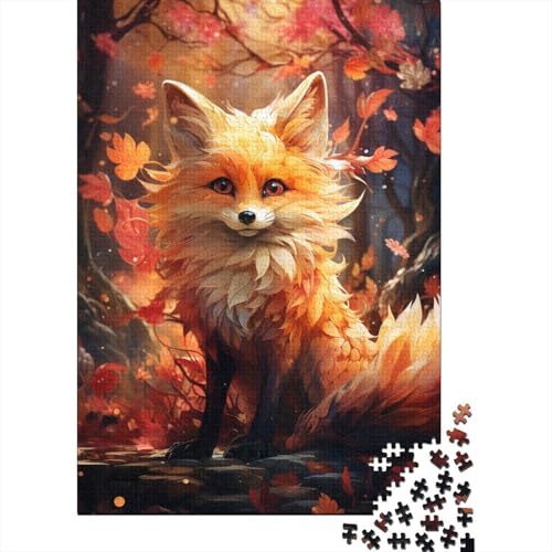 Puzzle 1000 Teile für Erwachsene, Anime-Fuchs-Puzzle, kreatives rechteckiges Holzpuzzle, Geschenk für Freunde und Familie, 1000 Teile (75 x 50 cm) von WXMMoney