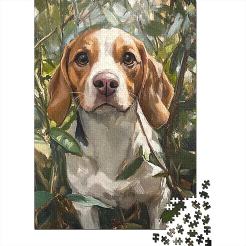 Puzzle 500 Teile Puzzle für Erwachsene und Beagle-Hunde Puzzle Intellektuelles Entspannungsspiel 500 Teile (52x38cm) von WXMMoney